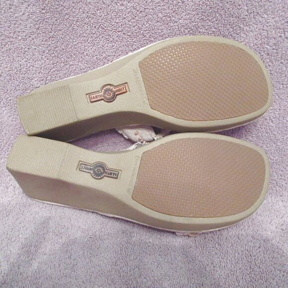 Earth Spirit Gelron Leather Sandals Size 7.5 Magnolia Wedge Slip On Comfort Cush - Picture 10 of 10
